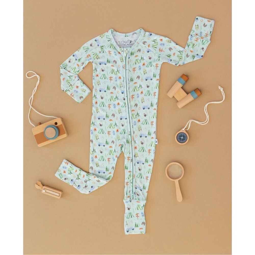 NWT Wild Woven Camp Wildwoven Ribbed Zip Romper- Modal like Bamboo